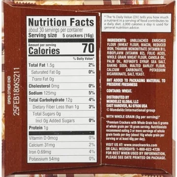 Premium Whole Grain Saltine Crackers, Healthy Snack Option