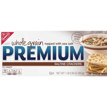 Premium Whole Grain Saltine Crackers, Healthy Snack Option