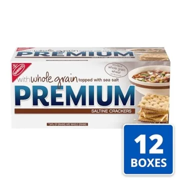 Premium Whole Grain Saltine Crackers, Healthy Snack Option