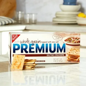 Premium Whole Grain Saltine Crackers, Healthy Snack Option