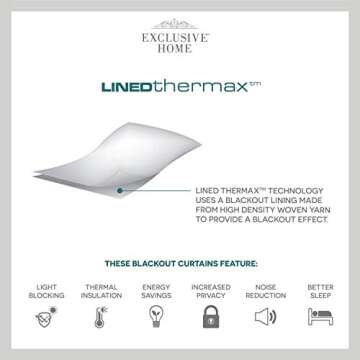 Crescendo Room Darkening Blackout Curtain Panels Set