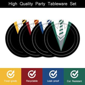 Magical Wizard School Party Plates 48 Pcs