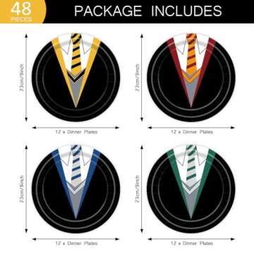 Magical Wizard School Party Plates 48 Pcs