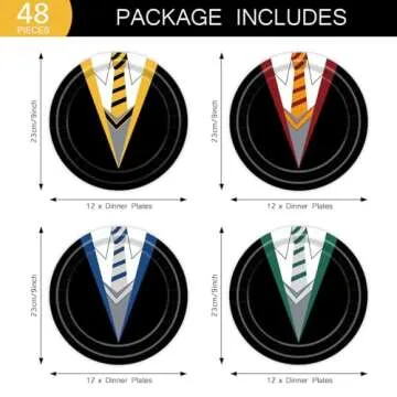 Magical Wizard School Party Plates 48 Pcs