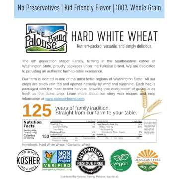 Certified Glyphosate Residue Free Hard White Wheat Berries | 25 LBS | Emergency Food Storage Bucket | Non-GMO | Grown on Our Family Farm | Bulk