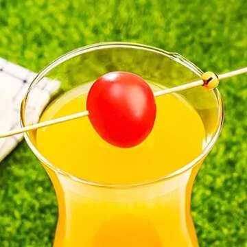 BAIYA Bamboo Cocktail Picks 100 Counts,Funny Gold Bead Bamboo Skewers,Fancy Cocktail Toothpicks for Appetizers,Picks Cocktail Toothpicks Great for Cocktail Party or Barbeque Snacks(4.72 Inch)