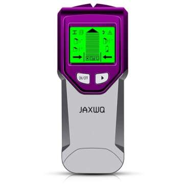 Stud Finder Wall Scanner - 5 in 1 Stud Finder Tool with Intelligent Microprocessor Chip and HD LCD Display, Stud Detector Beam Finders for the Center and Edge of Wood AC Wire Metal Studs Joist Pipe