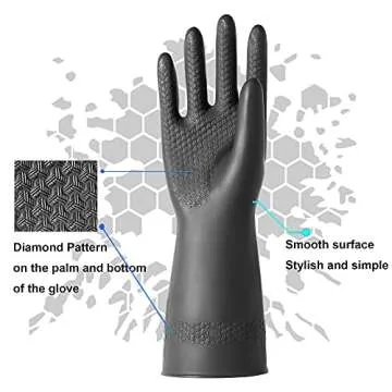 ROYAKI Heavy Duty Rubber Gloves for Ultimate Protection