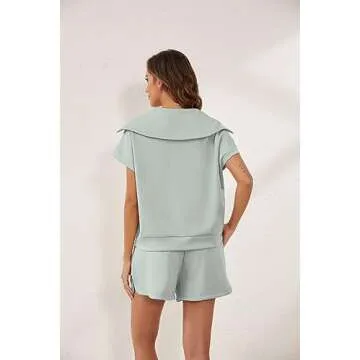 Meladyan Women's Stylish 2-Piece Shorts Lounge Set