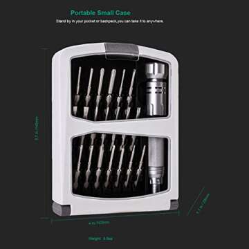 NANCH Small Precision Screwdriver Set for Electronics,22 in 1 Micro Screwdriver Set with 22 S2 Magnetic Screwdriver Bits and Extendable Handle,Screwdriver Kit for Computer Laptop Watch Jewelers