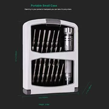 NANCH Small Precision Screwdriver Set for Electronics,22 in 1 Micro Screwdriver Set with 22 S2 Magnetic Screwdriver Bits and Extendable Handle,Screwdriver Kit for Computer Laptop Watch Jewelers