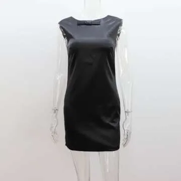 IDEWO Aesthetic Silk Cocktail Dress for Stylish Women