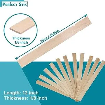 Perfect Stix - 12" Wooden Paint Paddle Stirrer Sticks
