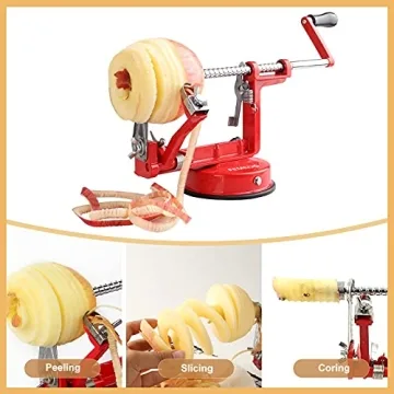 Apple Peeler Slicer Corer with Suction Base for Effortless Fruit Prep
