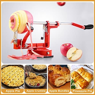 Apple Peeler Slicer Corer with Suction Base for Effortless Fruit Prep