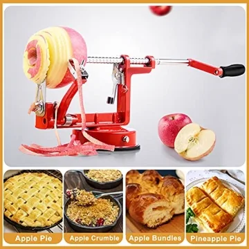 Apple Peeler Slicer Corer with Suction Base for Effortless Fruit Prep