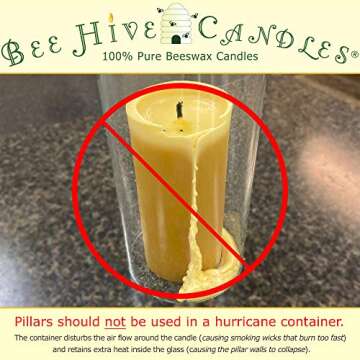Bee Hive Candles 100% Pure Beeswax Pillar Candle (3" x 4")