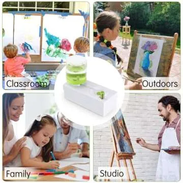 Brush Rinser Water Paint Cleaner, Paint Brush Rinser Dispenser, Multifunctional Water Recycling Rinse Paintbrush Cleaner, Watercolor and Water Based Creative Gift for Adults Artist Kids