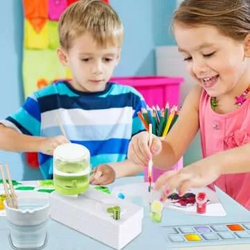 Brush Rinser Water Paint Cleaner, Paint Brush Rinser Dispenser, Multifunctional Water Recycling Rinse Paintbrush Cleaner, Watercolor and Water Based Creative Gift for Adults Artist Kids