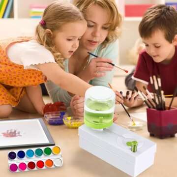 Brush Rinser Water Paint Cleaner, Paint Brush Rinser Dispenser, Multifunctional Water Recycling Rinse Paintbrush Cleaner, Watercolor and Water Based Creative Gift for Adults Artist Kids