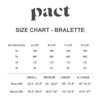 Pact Women's Organic Cotton Pretty Plunge Bralette, Black