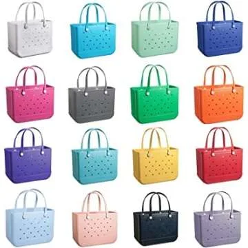 Stylish Rubber Tote Bag Beach Bag - Waterproof & Portable