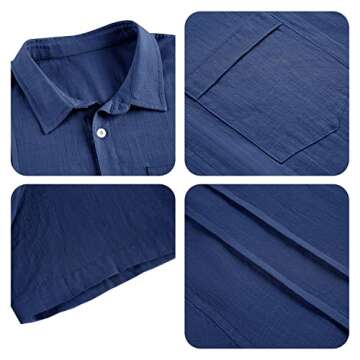 Hestenve Mens Cuban Guayabera Shirt - Stylish & Comfortable