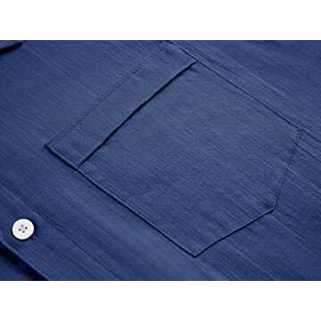 Hestenve Mens Cuban Guayabera Shirt - Stylish & Comfortable