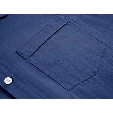 Hestenve Mens Cuban Guayabera Shirt - Stylish & Comfortable