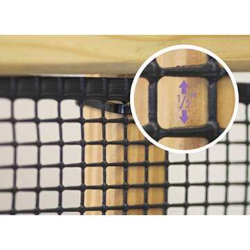 Kidkusion Heavy Duty Deck Guard, Black - 16' L x 3' H | Made in USA; Indoor/Outdoor Balcony and Stairway Deck Rail Safety Net; Child Safety; Pet Safety; Toy Safety