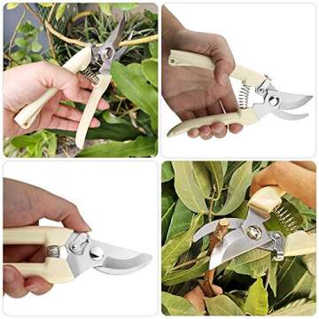 Professional Garden Scissors, Stainless Steel Bypass Pruning Shears, Garden Shears, Gardening Tools (1Pack)