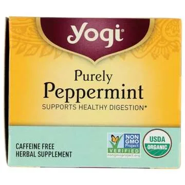 Yogi Purely Peppermint Tea 16BAGS NET WT 0.85OZ (24G)