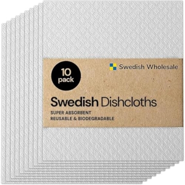 Swedish Wholesale Swedish DishCloths for Kitchen- 10 Pack Reusable Paper Towels Washable - Eco Frien...