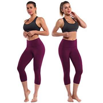 BUBBLELIME 15"/19" Women High Waist Yoga Pants Basic/Side Pockets Workout Basic High Waist 19"_Grapevine S_19" Inseam