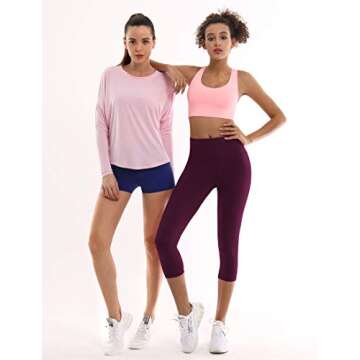 BUBBLELIME 15"/19" Women High Waist Yoga Pants Basic/Side Pockets Workout Basic High Waist 19"_Grapevine S_19" Inseam