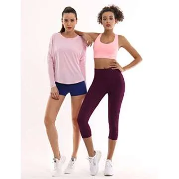 BUBBLELIME 15"/19" Women High Waist Yoga Pants Basic/Side Pockets Workout Basic High Waist 19"_Grapevine S_19" Inseam