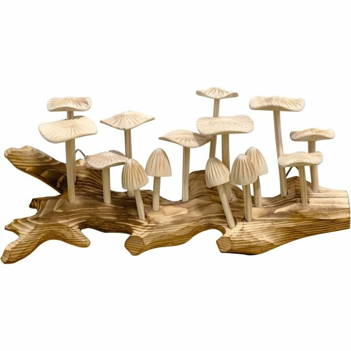 Wooden Mushroom Wall Art for Vintage Home Decor