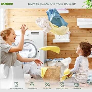 GRT Rayon Bamboo Waterproof Mattress Protector Cal King Size - 3D Air Fiber Cooling Mattress Cover Breathable Ultra Soft, Mattress Pad Noiseless Fits up to 26'' Deep Pocket Mattress Machine Washable