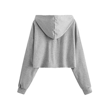 Trendy Verdusa Women's Zip Up Crop Hoodie for Casual Wear