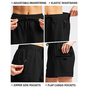 Lightweight Quick-Dry Hiking Cargo Shorts for Women