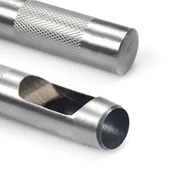 OWDEN 6 Pieces Hollow Hole Punch Set (1/8" - 5/16"),Leather Punch Tools, with A Free Cutting MAT