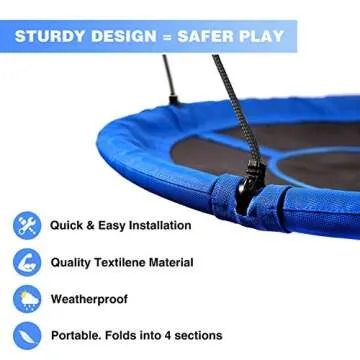 RedSwing 43" Flying Saucer Swing for Kids Outdoor Fun
