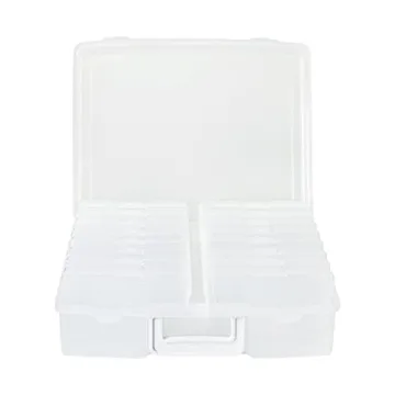 novelinks 4x6 Photo Storage Cases Clear Craft Keeper 16 Inner Boxes