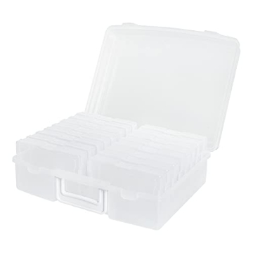 novelinks 4x6 Photo Storage Cases Clear Craft Keeper 16 Inner Boxes