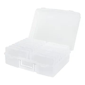 novelinks 4x6 Photo Storage Cases Clear Craft Keeper 16 Inner Boxes