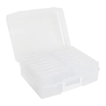 novelinks 4x6 Photo Storage Cases Clear Craft Keeper 16 Inner Boxes