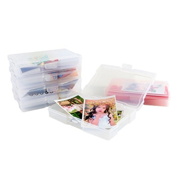 novelinks 4x6 Photo Storage Cases Clear Craft Keeper 16 Inner Boxes