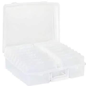 novelinks 4x6 Photo Storage Cases Clear Craft Keeper 16 Inner Boxes