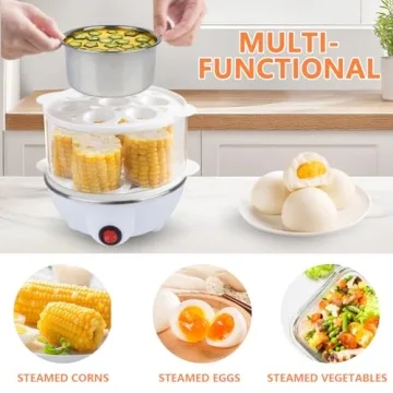 VIGIND Electric Egg Cooker Boiler for 14 Eggs - Versatile Steamer