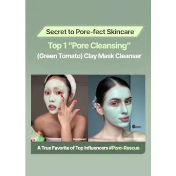 FULLY Green Tomato Clay Mask Cleanser, Pore Purifying with 49% Green Tomato Extract, Sebum & Clogged Pore Care, Exfoliation, Fragrance-Free, Vegan & Dermatologically Tested, 4.05 fl.oz